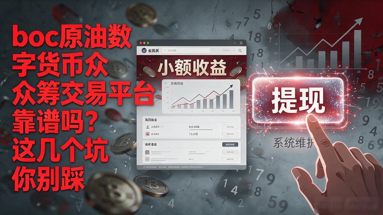 boc原油数字货币众筹交易平台靠谱吗？这几个坑你别踩