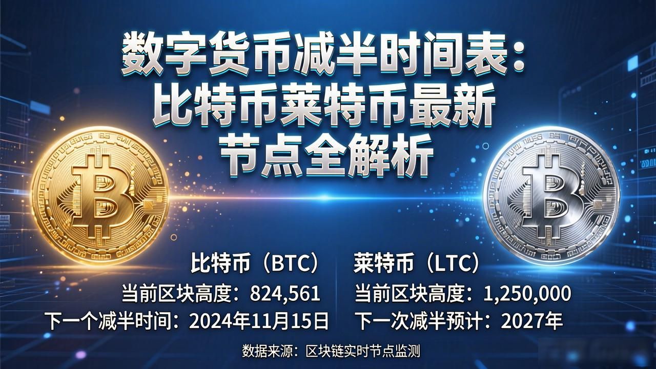 各大数字货币减半时间_比特币减半周期_加密货币减半事件