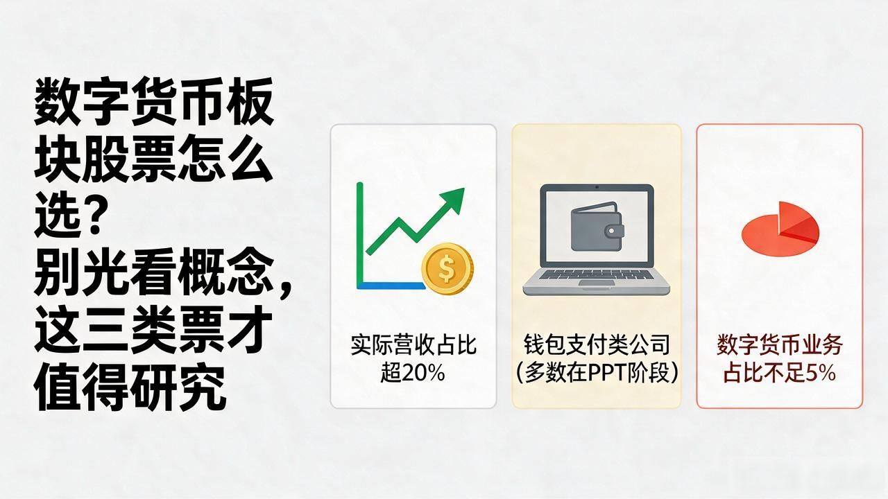 数字货币板块般票怎么选？别光看概念，这三类票才值得研究