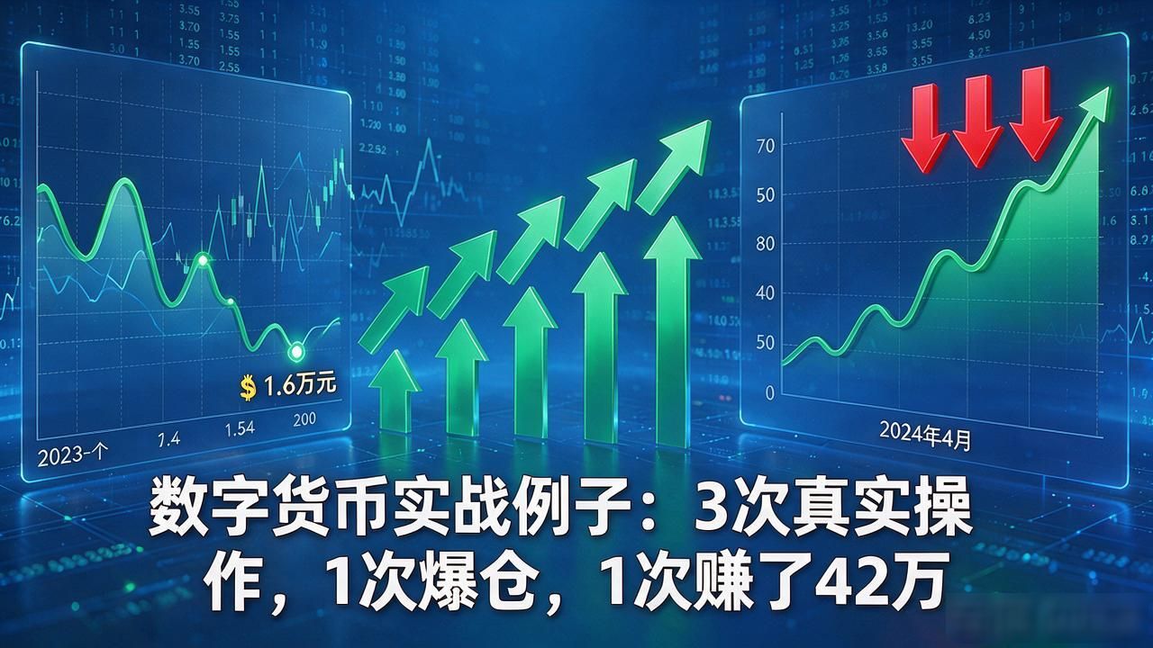 数字货币实战例子：3次真实操作，1次爆仓，1次赚了42万