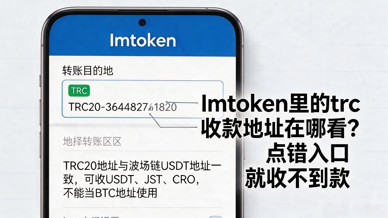 Imtoken里的trc收款地址在哪看？点错入口就收不到款