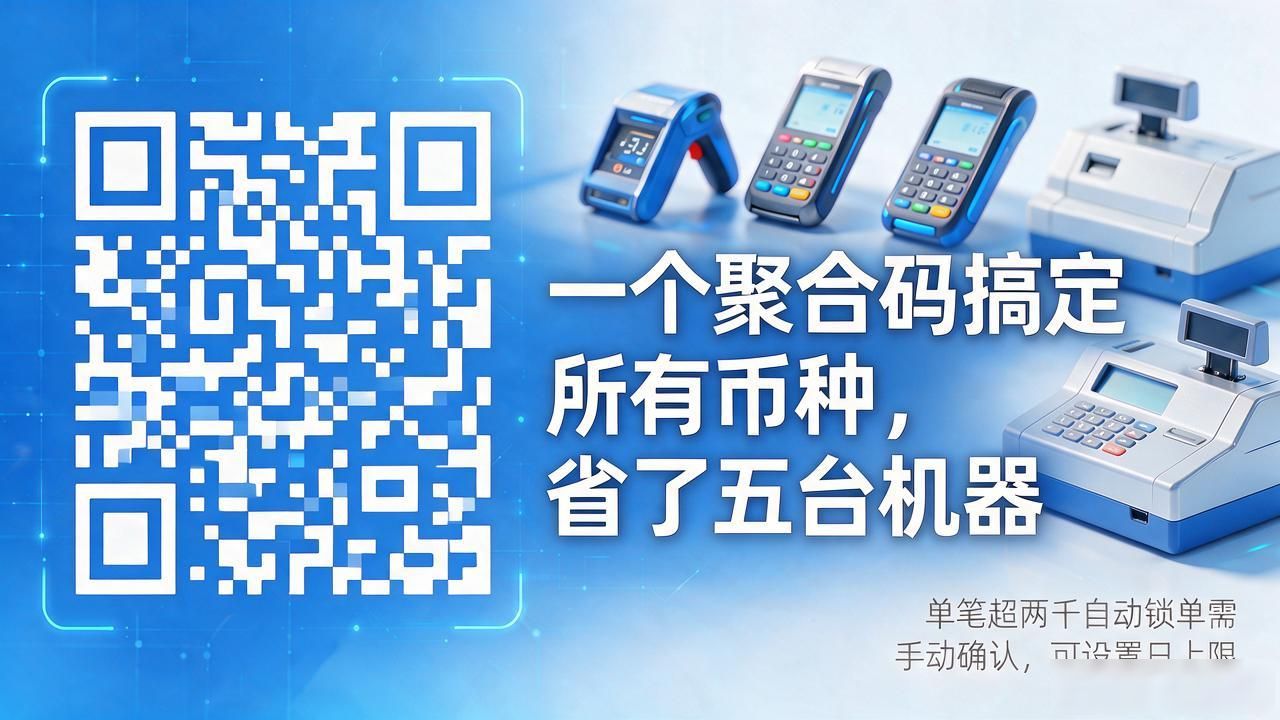 小商户收数字货币太麻烦？一个聚合码搞定所有币种，省了五台机器