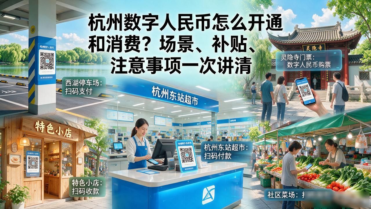 杭州数字人民币怎么开通和消费？场景、补贴、注意事项一次讲清