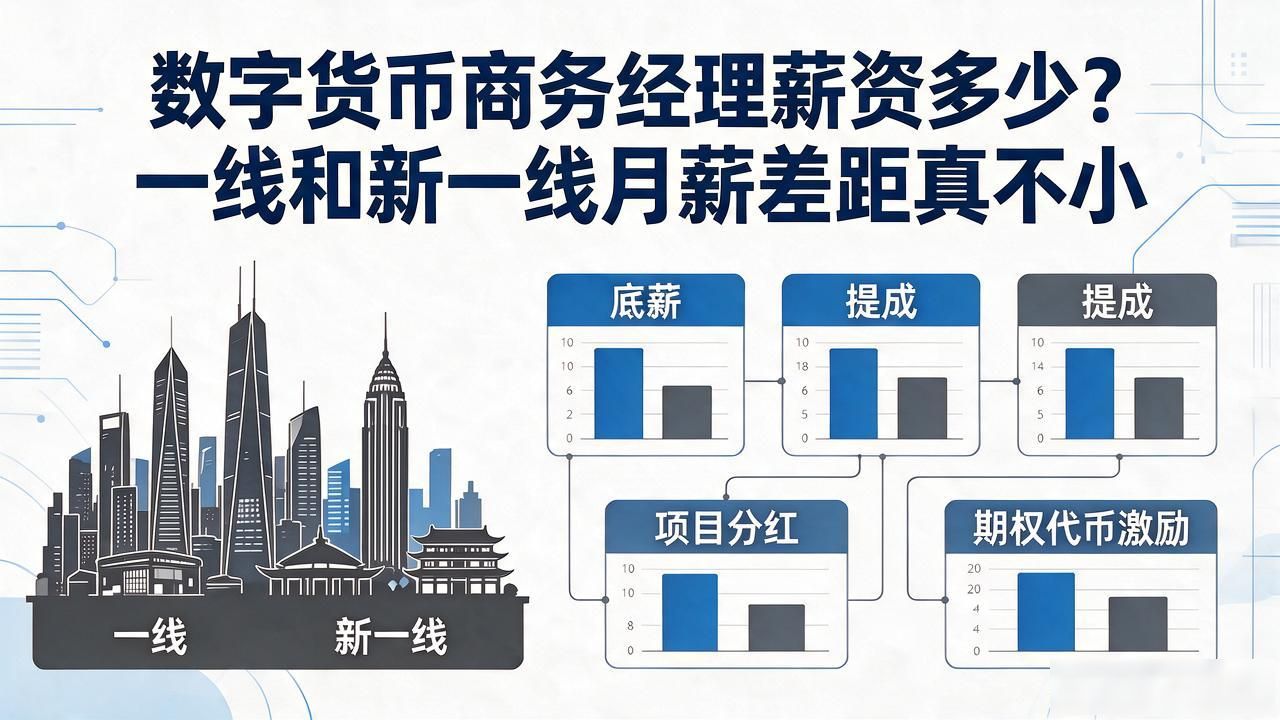 数字货币商务经理薪资多少？一线和新一线月薪差距真不小